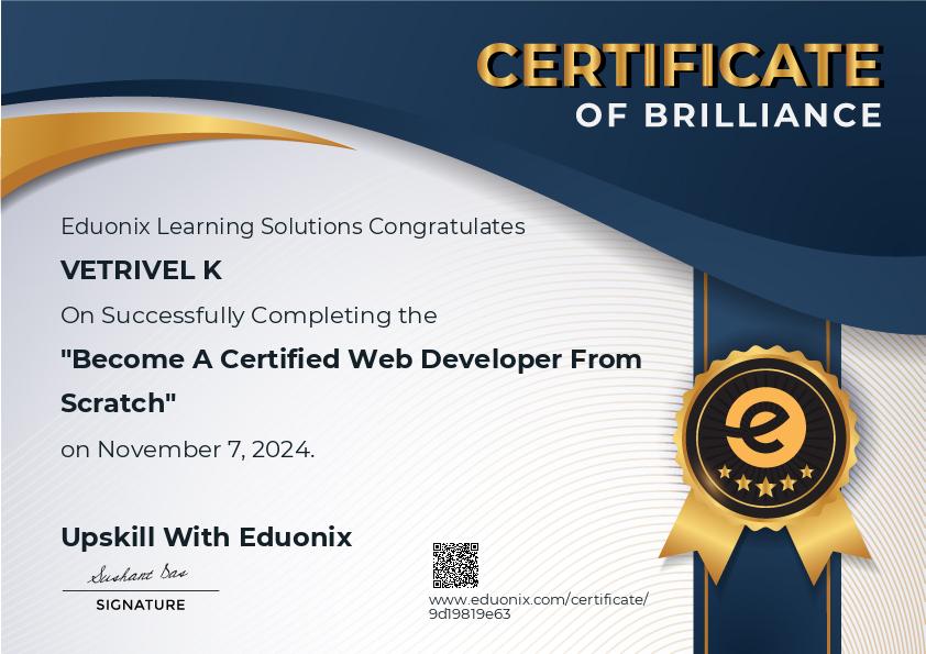 Web Dev Certificate